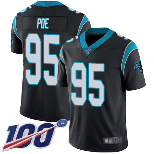 Carolina Panthers Limited Black Men Dontari Poe Home Jersey NFL Football #95 100th Season Vapor Untouchable